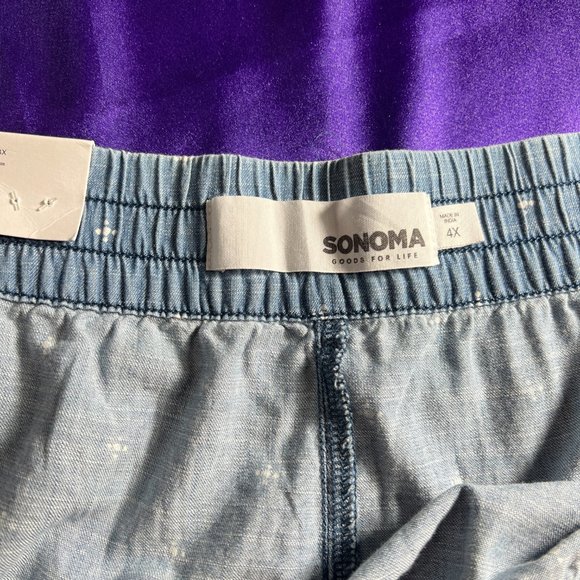 NEW 📌Sonoma Mid Rise Ultra Comfort Waistband Plus Size Shorts with Pockets - Picture 13 of 15